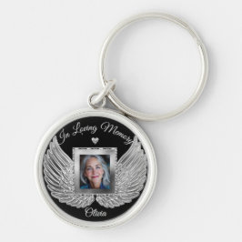 Chaveiro Asas de Anjo Memorial Personalizado Adicionar Foto