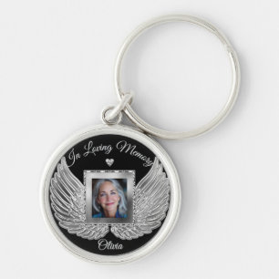 Chaveiro Asas de Anjo Memorial Personalizado Adicionar Foto
