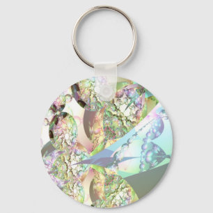 Chaveiro Asas dos anjos - Celestite & cristais Amethyst