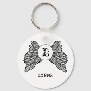 Chaveiro Asas Monogrammed personalizadas do anjo