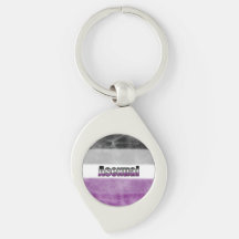 Asexual pride flag key ring
