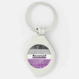 Chaveiro Asexual pride flag key ring