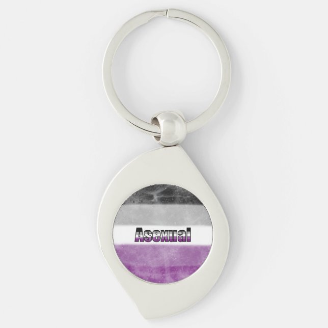Chaveiro Asexual pride flag key ring (Frente)