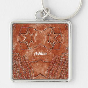 Chaveiro ASHTON ~ Brown White Black ~ Key Ring