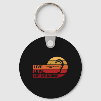 Chaveiro ASL Live Love Lip Lading Sign Language (Linguagem 