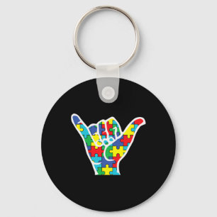 Chaveiro asl love sign hand autism aware 2022 mãe pai a