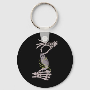 Chaveiro Asl Skeleton Mãos Fantasma Spooky Halloween