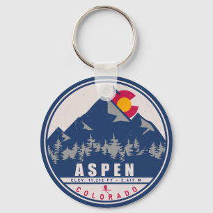 Chaveiro Aspen Colorado Retro Sunset Souvenirs 80s