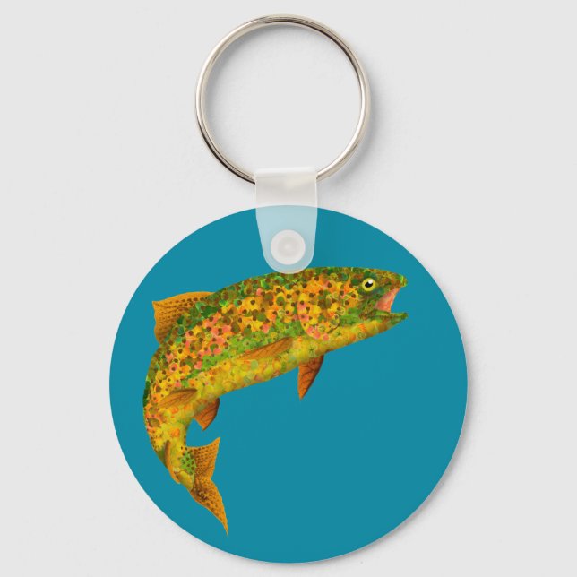 Chaveiro Aspen Leaf Rainbow Trout 2 (Frente)