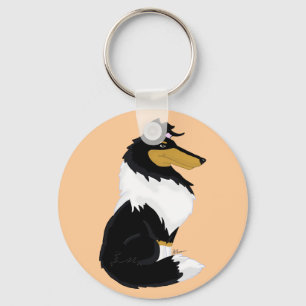 chaveiro áspero dos desenhos animados do Collie d