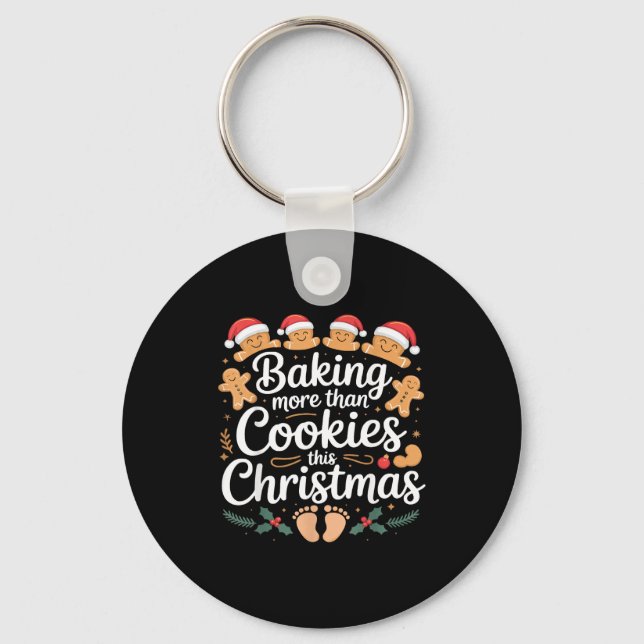 Chaveiro Assar Divertido Mais do que Biscoitos Neste Natal  (Frente)