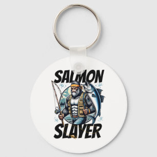 Chaveiro Assassino de Salmão Divertido Bigfoot Pescando Sal