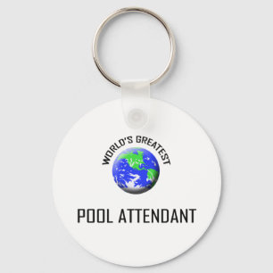 Chaveiro Assistente da piscina do mundo o grande