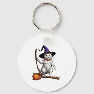 Chaveiro Assistente de Gato Halloween Bruxas Místicas Cat L