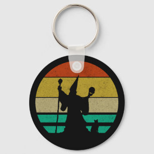 Chaveiro Assistente e Gato do Vintage em Descanso Retroativ