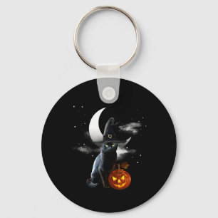 Chaveiro Assustador Halloween Black Witch Hat E Pumpkin
