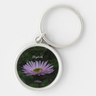 Chaveiro Aster Flower com Raindrops Foto Personalizada