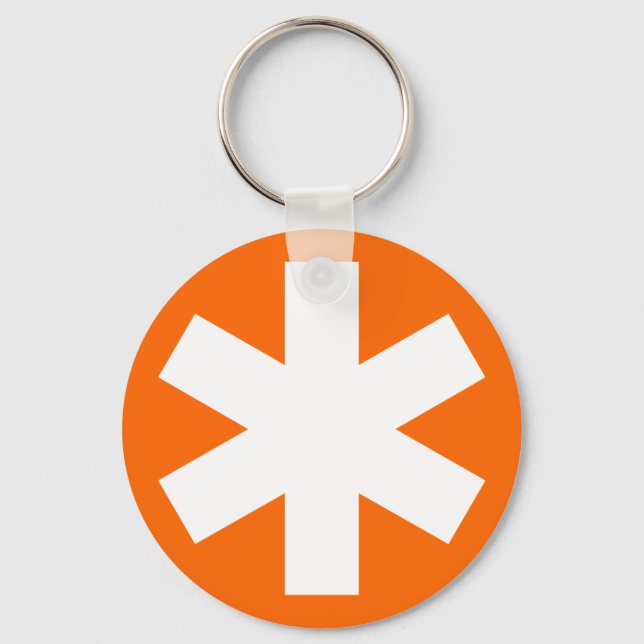 Chaveiro Asterisco - Laranja (Frente)