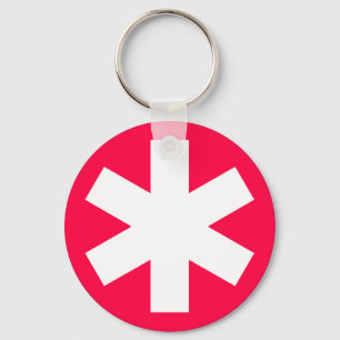 Chaveiro Asterisco - vermelho carmesim