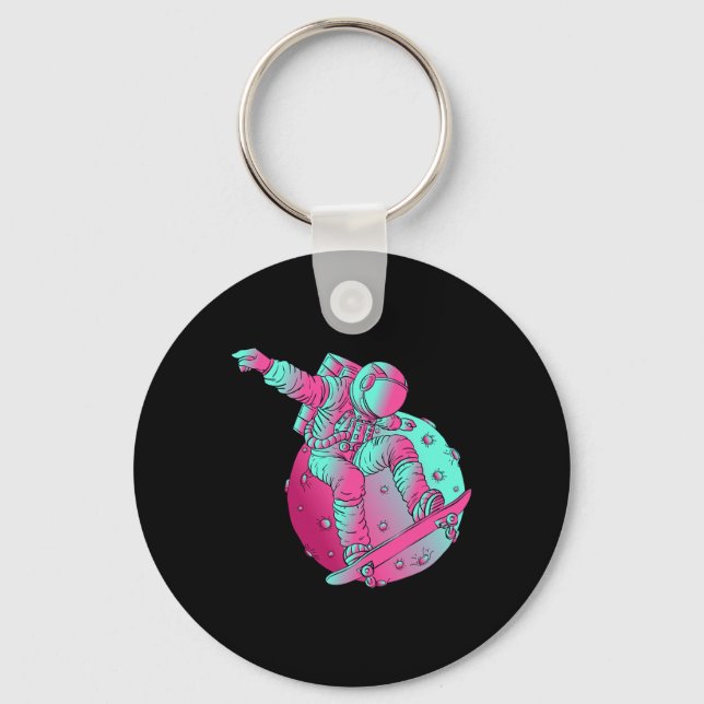 Chaveiro Astronaut Skateboard Skateboarder Skateboarding Sk (Frente)