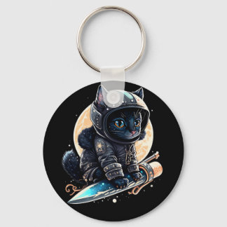 Chaveiro Astronauta de Gato Negro