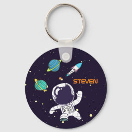 Chaveiro Astronauta Espacial Flutuante no Espaço Exterior