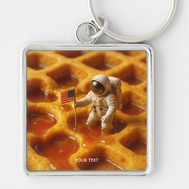 Chaveiro Astronauta Fantasy Cute Sobre Maple (Frente)