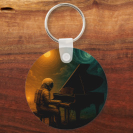 Chaveiro Astronauta Tocando Piano na Realidade Dividida - S