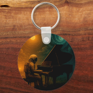 Chaveiro Astronauta Tocando Piano na Realidade Dividida - S