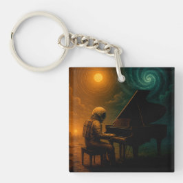 Chaveiro Astronauta Tocando Piano na Realidade Dividida - S
