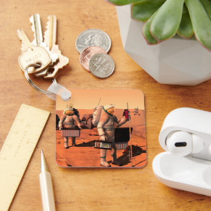 Chaveiro Astronautas Montando Equipamento Meteorológico Em