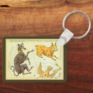 Chaveiro Astronomia do Vintage, Gráfico de Estrelas do Map