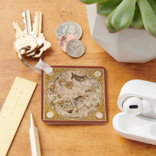 Chaveiro Astronomia do vintage, mapa de estrela celestial