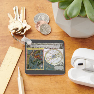 Chaveiro Astronomia Vintage Celestial por Matthaeus Seutter