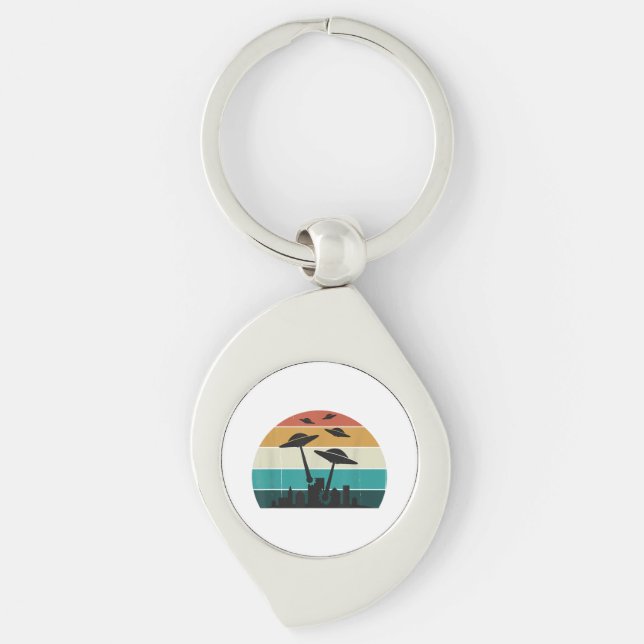 Chaveiro Ataque OVNI Retroativo Sunset - Legal Molho Voador (Frente)