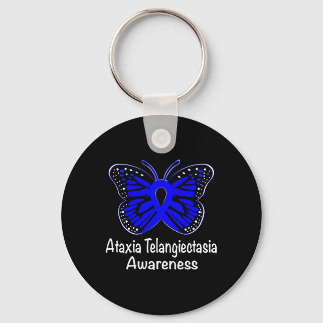 Chaveiro Ataxia Telangiectasia Awareness Warrior Support Bl (Frente)