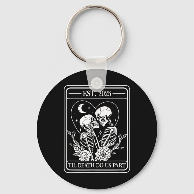 Chaveiro Até a morte nos fazer parte do Skeleton Gothic Wed (Frente)