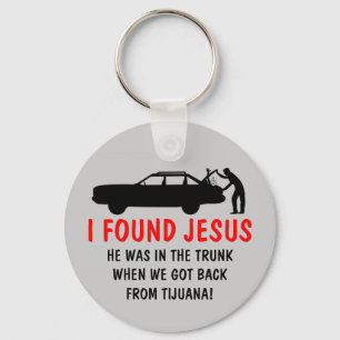 Chaveiro Ateu engraçado eu encontrei Jesus