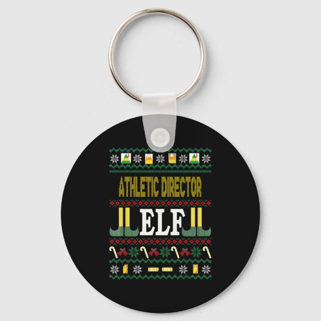 Chaveiro Athletic Director Elf Funny Christmas Gift  (Frente)