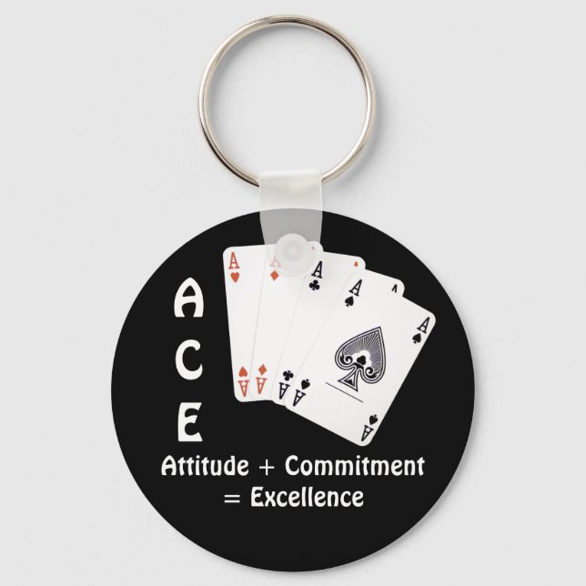 Chaveiro Atitude ACE + Compromisso = Excelência (Frente)