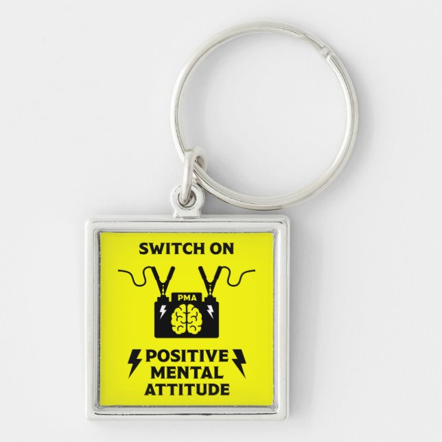Chaveiro Atitude Mental de Pensamento Positivo (Frente)