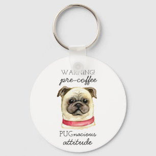 Chaveiro Atitude Pugnazista Pré-Café com Pug