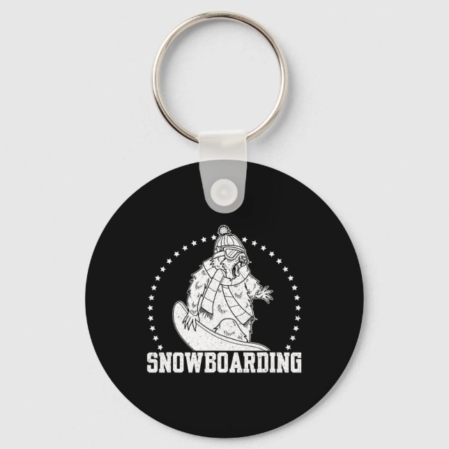 Chaveiro Atividade Competitiva do Snowboard Skiing Snowboar (Frente)