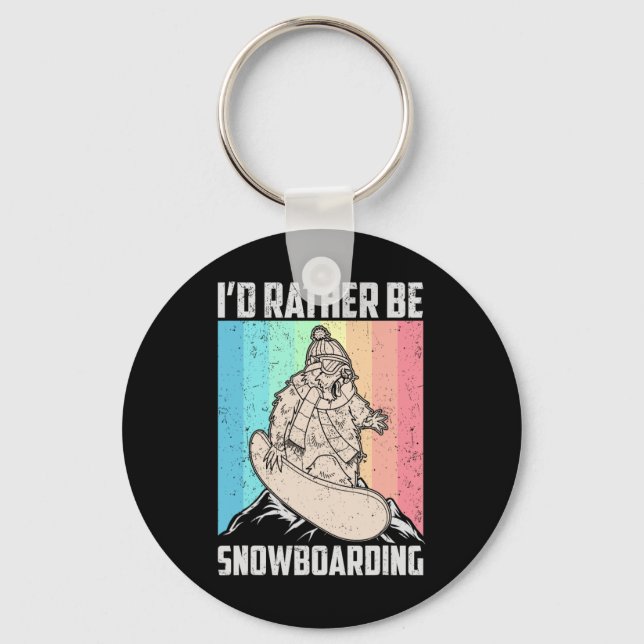 Chaveiro Atividade Competitiva do Snowboard Skiing Snowboar (Frente)