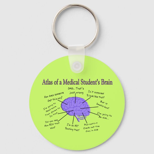 Chaveiro Atlas do Cérebro de um Estudante Médico #2 (Frente)