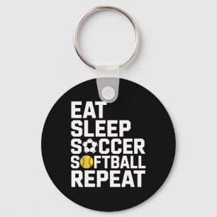 Chaveiro Atleta Comer Dormir Futebol Repetir Entusiasta de