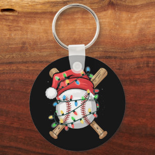 Chaveiro Atleta de beisebol de Natal Esportes do Papai Noel