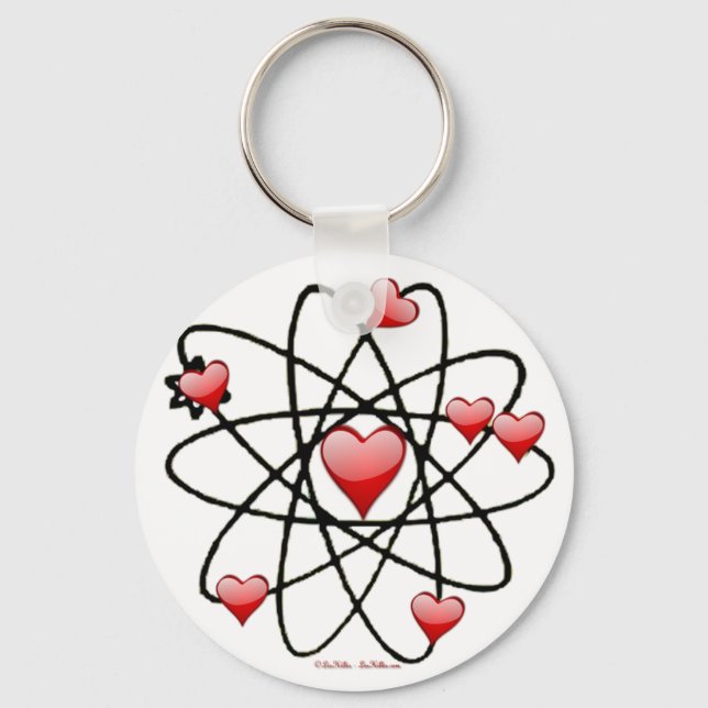 Chaveiro Atomic Valentine Corações Vermelhos (Frente)