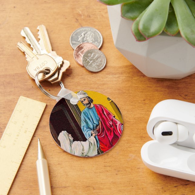 Chaveiro Atos 9:36-43 Tabitha é trazida de volta à vida (Mesa)