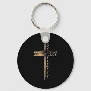 Chaveiro Atualização da Bíblia Cruz Cristã John 3_16
